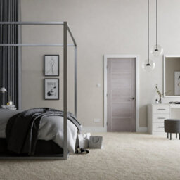Lpd Vancouver Unglazed Modern Light Grey Internal Chipboard Fire Door, (H)2040mm (W)826mm (T)44mm - thumbnail 1