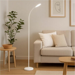 Loops 2 Pack Sleek Modern White Led Floor Lamp For Indoor Spaces - Stylish Home Lighting Solution - thumbnail 3
