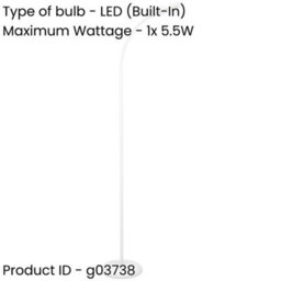 Loops 2 Pack Sleek Modern White Led Floor Lamp For Indoor Spaces - Stylish Home Lighting Solution - thumbnail 2
