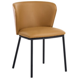 Beliani Set Of 2 Dining Chairs Hoskin Faux Leather Brown - thumbnail 4