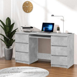 Walplus Writing Desk Concrete Grey 140X50X77 Cm Engineered Wood