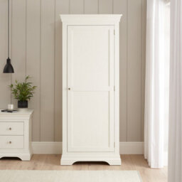The Furniture Market Wilmslow White Painted 1 Door Single Wardrobe - thumbnail 2