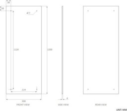 120 X 30Cm Rectangle Frameless Bathroom Mirror With Pre-Drilled Holes And Wall Hanging Fittings - thumbnail 4