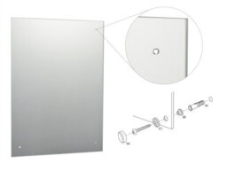 120 X 30Cm Rectangle Frameless Bathroom Mirror With Pre-Drilled Holes And Wall Hanging Fittings - thumbnail 6