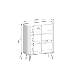 Arte Radiant Zova Highboard Cabinet H1290mm W1030mm D390mm In Pristine White - Luminous Storage Sanctuary - thumbnail 6
