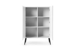 Arte Radiant Zova Highboard Cabinet H1290mm W1030mm D390mm In Pristine White - Luminous Storage Sanctuary - thumbnail 2
