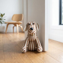 Garden Greatness Sitting Dog Striped Doorstop Traditional - thumbnail 1