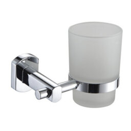 Showerdrape Admiralty Chrome Stainless Steel & Glass Wall Mounted Toothbrush Holder