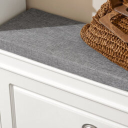 Sobuy Shoe Cabinet With Flip Drawer And Seat Cushion Load Capacity 150 Kg Fsr82-L-W - White - thumbnail 5