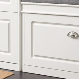 Sobuy Shoe Cabinet With Flip Drawer And Seat Cushion Load Capacity 150 Kg Fsr82-L-W - White - thumbnail 7