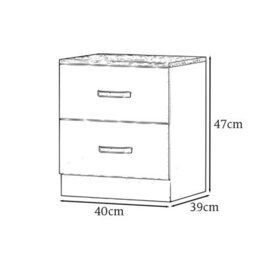 FWSTYLE 3 Piece Bedroom Furniture Set Matt Grey Finish - thumbnail 8