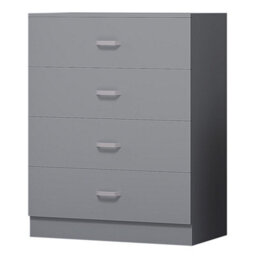 FWSTYLE 3 Piece Bedroom Furniture Set Matt Grey Finish - thumbnail 4