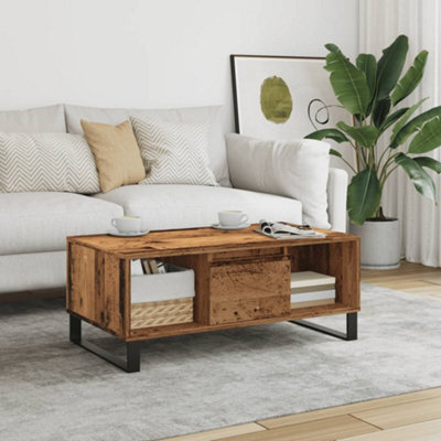 Walplus Coffee Table Old Wood 90X50X36.5 Cm Engineered Wood - image 1