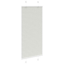 Berkfield Pleated Blind Light Grey 65X100 Cm Fabric Width 64.4 Cm Polyester - thumbnail 3