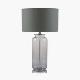 Pacific Lifestyle Grey Ombre Glass Table Lamp With Grey Lampshade - thumbnail 2