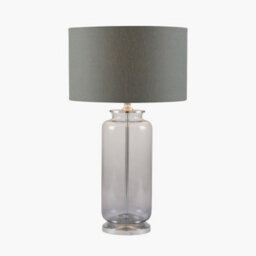 Pacific Lifestyle Grey Ombre Glass Table Lamp With Grey Lampshade - thumbnail 3