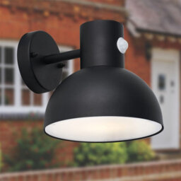 First Choice Lighting Arkle - Black Motion Sensor Outdoor Wall Light - thumbnail 2