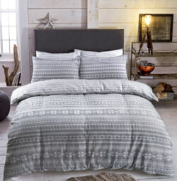 Smart Living Luxury Fair Isle Striped Abstract Duvet Cover With Pillowcases - thumbnail 1