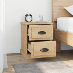 Berkfield Bedside Cabinet Sonoma Oak 39X39X47.5 Cm Engineered Wood - thumbnail 3