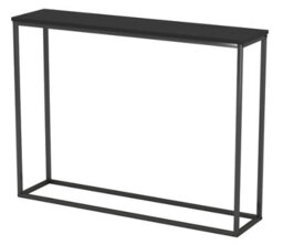 Urbn-Living Urbnliving 75 Cm Height Wooden Free Standing Hallway Console Table Living Room Shelf Display Metal Legs(Black) - thumbnail 2