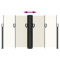 Walplus Retractable Side Awning Garden Sun Shade Canopy Gazebo For Back Door, Porch, Patio Cream 140X600 Cm - thumbnail 5