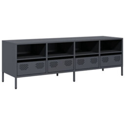 Berkfield Industrial Tv Cabinet Anthracite 135X39X43.5 Cm Cold-Rolled Steel