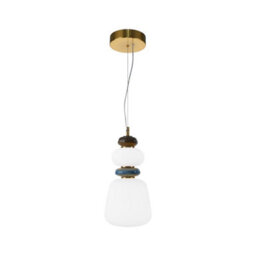 Luminosa Lighting Luminosa Evans 37Cm Slim Pendant Ceiling Light Gold 3000K Warm White - thumbnail 1