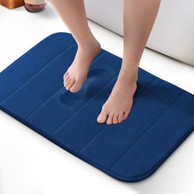 Keplin 50X80Cm Memory Foam Bath Mat Ultra Soft, Highly Absorbent, Non Slip, Machine Washable, Navy - image 1