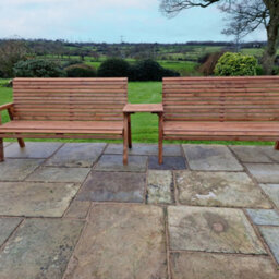 Churnet Valley Garden Furniture Ltd Valley 6 Seat Set 2X3B Straight Tray - thumbnail 2