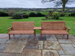 Churnet Valley Garden Furniture Ltd Valley 6 Seat Set 2X3B Straight Tray - thumbnail 6