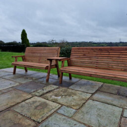 Churnet Valley Garden Furniture Ltd Valley 6 Seat Set 2X3B Straight Tray - thumbnail 3