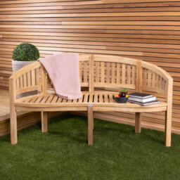 Charles Bentley Solid Wooden Teak Garden Outdoor San Diego Bench 5.2Ft 3 Seater - thumbnail 1