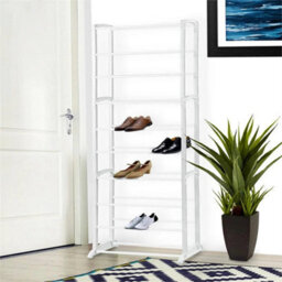10 Tier Vertical Shoe Rack Tall Narrow Shelf Storage Organizer - thumbnail 6