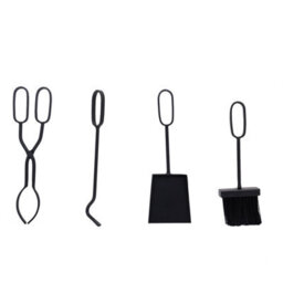 Charles Bentley Birch Fireside Companion Set With Stand Poker Shovel Brush Tongs Tool Stand Iron - thumbnail 7