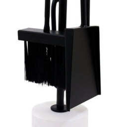 Charles Bentley Birch Fireside Companion Set With Stand Poker Shovel Brush Tongs Tool Stand Iron - thumbnail 5