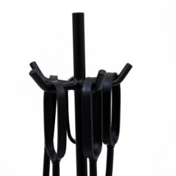 Charles Bentley Birch Fireside Companion Set With Stand Poker Shovel Brush Tongs Tool Stand Iron - thumbnail 6