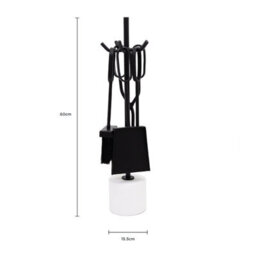 Charles Bentley Birch Fireside Companion Set With Stand Poker Shovel Brush Tongs Tool Stand Iron - thumbnail 8