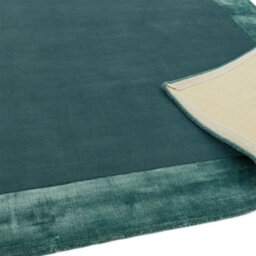 Aqua Blue Bordered Handmade Modern Easy To Clean Rug For Dining Room Bed Room And Living Room-120Cm X 170Cm - thumbnail 3