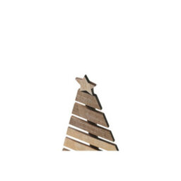 Midocean Puinen Wooden Christmas Tree Decoration Wood (One Size) - thumbnail 4