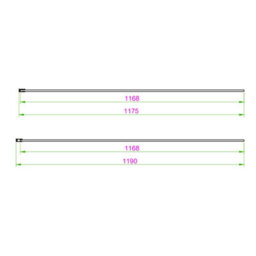 UK Homeliving Uk Home Living Avalon 8mm Fluted Glass Wetroom Panel 1200mm With 900mm Fluted Glass End Panel Black - thumbnail 2