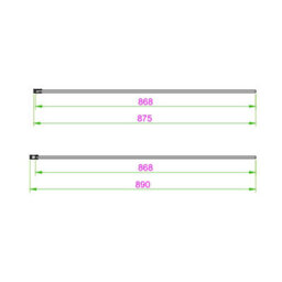 UK Homeliving Uk Home Living Avalon 8mm Fluted Glass Wetroom Panel 1200mm With 900mm Fluted Glass End Panel Black - thumbnail 3