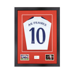 "AK Frames 77.5X58.5Cm Matte Black Shirt Frame With Poppy Red Mount -49X42.5Cm Shirt Window -5X.3.5"" Photos - 7.5X4.5Cm Name Plate" - thumbnail 1