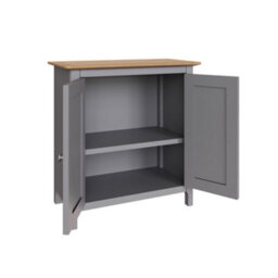 Fwstyle Taberno 2 Door Sideboard Storage Cabinet Dove Grey & Oak (H) 67 (W) 65 (D) 33Cm - thumbnail 5