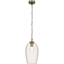 GoodHome Rochford Vintage Satin Antique Brass Effect Pendant Ceiling Light, (Dia)170mm - thumbnail 2
