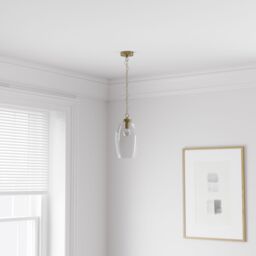 GoodHome Rochford Vintage Satin Antique Brass Effect Pendant Ceiling Light, (Dia)170mm - thumbnail 6