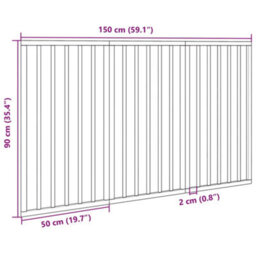 Vidaxl Dog Gate Foldable 3 Panels White 150 Cm Poplar Wood - thumbnail 3