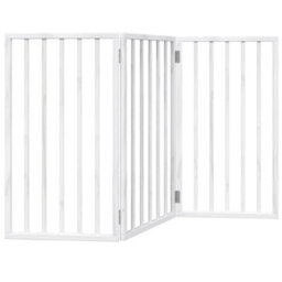 Vidaxl Dog Gate Foldable 3 Panels White 150 Cm Poplar Wood - thumbnail 2
