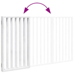 Vidaxl Dog Gate Foldable 3 Panels White 150 Cm Poplar Wood - thumbnail 7
