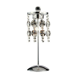 Luminosa Lighting Luminosa Nico Table Lamp 3 Light G4 Polished Chrome/crystal, Not Led/cfl Compatible