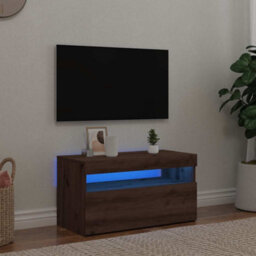 Berkfield Modern Tv Cabinet With Led Lights Artisan Oak 75X35X40 Cm Engineered Wood - thumbnail 2